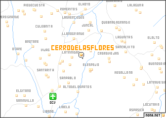 map of Cerro de las Flores