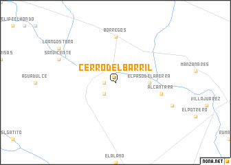 map of Cerro del Barril