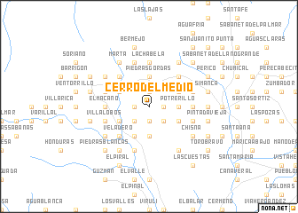 map of Cerro del Medio