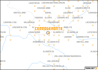 map of Cerro de Monte