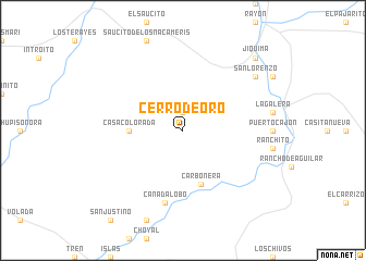 map of Cerro de Oro