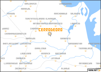 map of Cerro de Oro