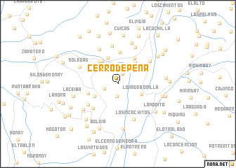 map of Cerro de Peña