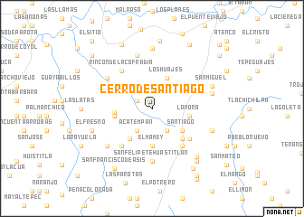 map of Cerro de Santiago