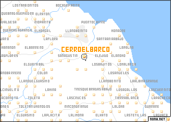 map of Cerro El Barco