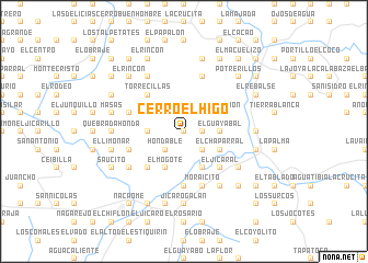 map of Cerro El Higo
