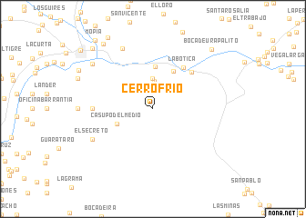 map of Cerro Frío