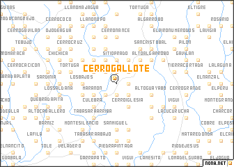 map of Cerro Gallote