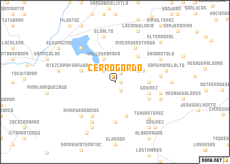 map of Cerro Gordo