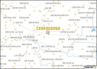 map of Cerro Gordo