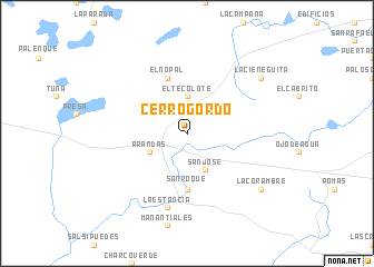 map of Cerro Gordo