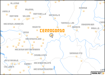 map of Cerro Gordo