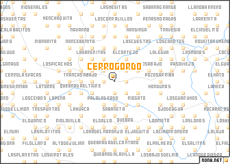 map of Cerro Gordo