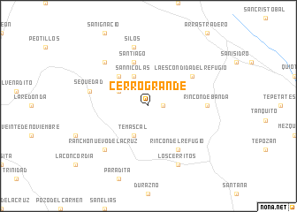 map of Cerro Grande