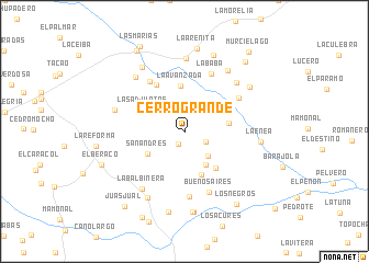 map of Cerro Grande