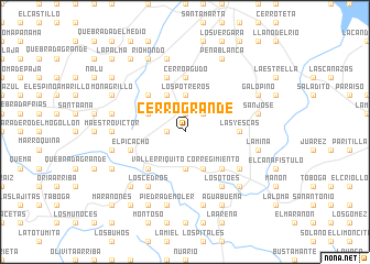 map of Cerro Grande