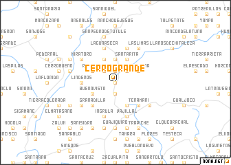 map of Cerro Grande