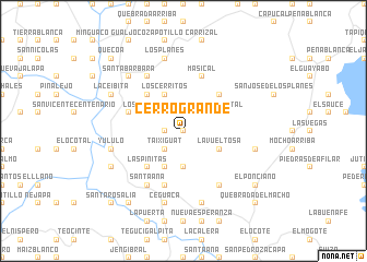 map of Cerro Grande