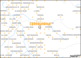 map of Cerro Grande