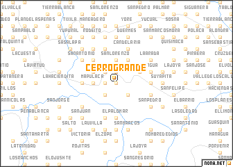 map of Cerro Grande