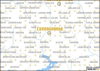 map of Cerro Grande