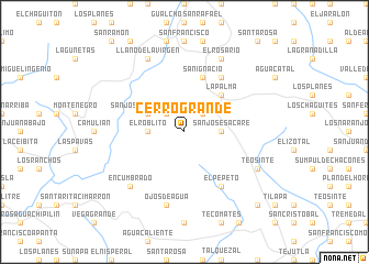 map of Cerro Grande