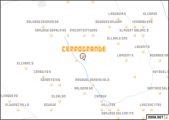 map of Cerro Grande