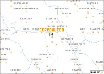 map of Cerro Hueco