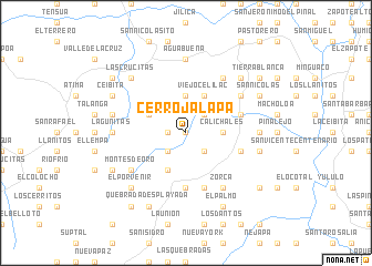 map of Cerro Jalapa