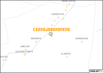 map of Cerro Jobo Moreno