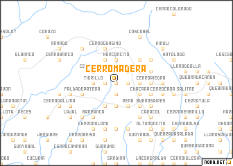 map of Cerro Madera