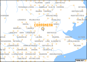 map of Cerro Mena