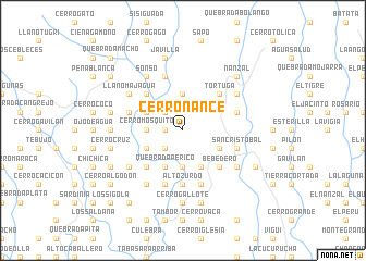 map of Cerro Nance