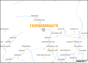 map of Cerro Paragüito