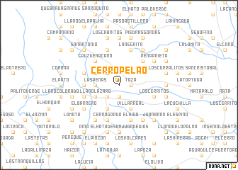 map of Cerro Pelao