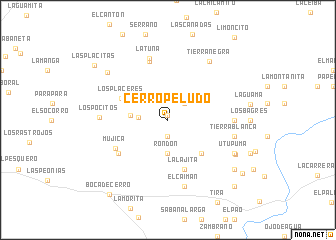 map of Cerro Peludo