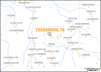 map of Cerro Peralta