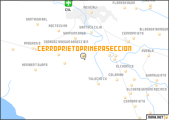 map of Cerro Prieto Primera Sección