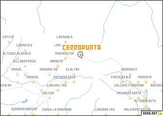 map of Cerro Punta