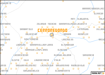 map of Cerro Redondo