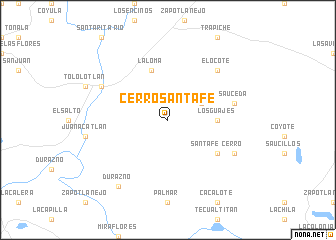 map of Cerro Santa Fe