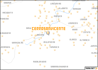 map of Cerro San Vicente