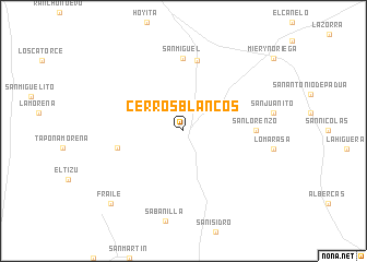 map of Cerros Blancos