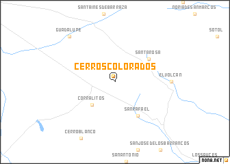 map of Cerros Colorados