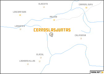 map of Cerros Las Juntas