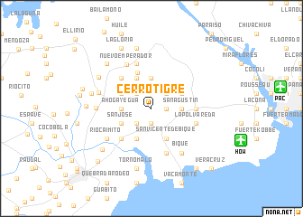 map of Cerro Tigre