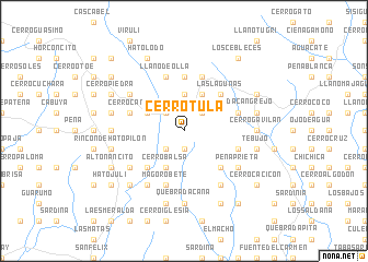 map of Cerro Tula