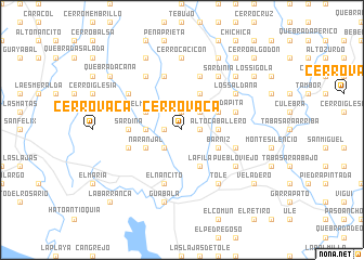 map of Cerro Vaca