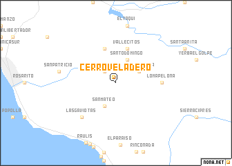 map of Cerro Veladero