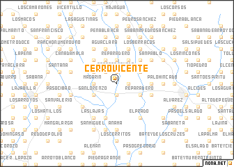 map of Cerro Vicente